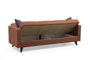 Atelier Del Sofa Polya - Sofá cama de 3 plazas en Rojo teja